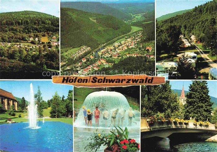 Hoefen  Enz Panorama Luftkurort im Schwarzwald Luftaufnahme Campingplatz Freibad