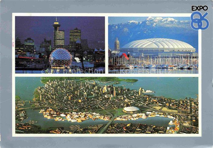 VANCOUVER BC Canada Expo 86 Fairsite aerial view