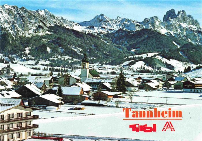 Tannheim 1097m Tirol AT Panorama Wintersport-Eldorado Blick gegen Rote Flueh und