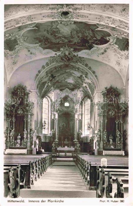 MITTENWALD Bayern Inneres der Pfarrkirche