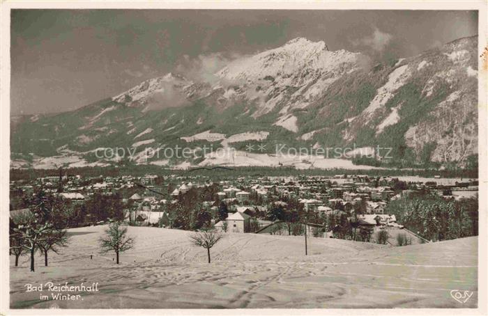 BAD REICHENHALL im Winter mit Hochstauffen und Zwiesel