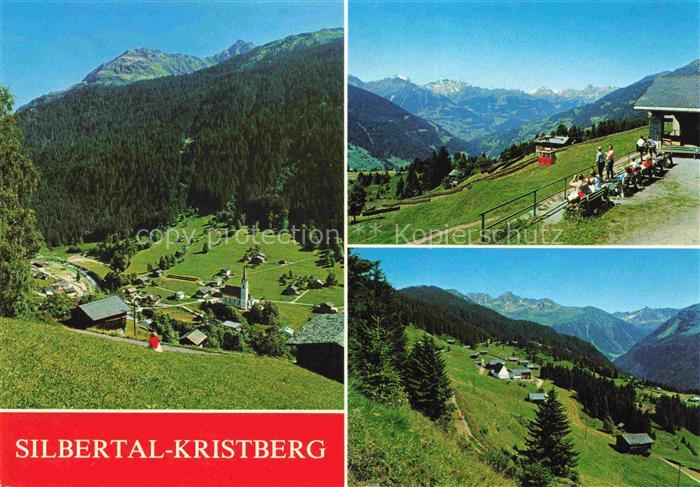 Silbertal Vorarlberg AT Panorama mit Kristberg Seilbahn Sonnenterrasse