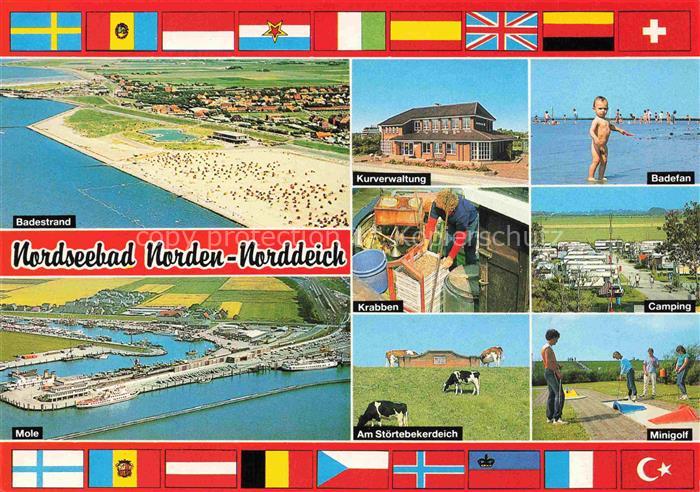 Norden  Norddeich Nordseebad Badestrand Kurverwaltung Krabben Camping Stoertebek