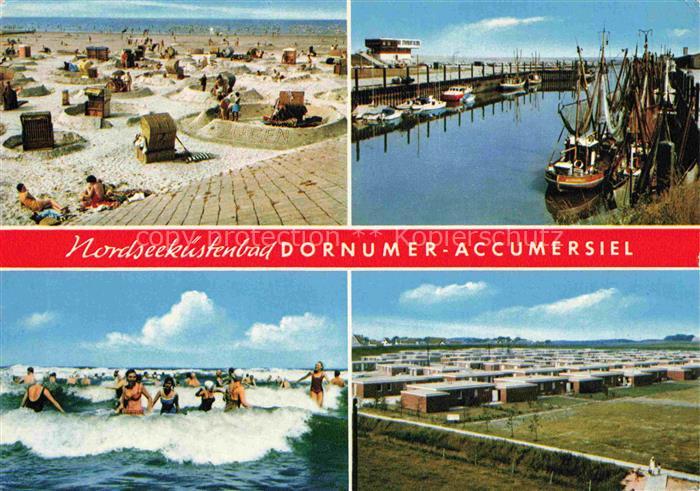 Dornumer Accumersiel Strand Fischereihafen Wellenbad Bungalowdorf