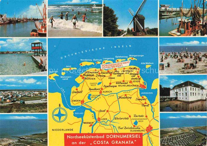 Dornumersiel Kutterhafen Wellenbad Muehle Strandbad Strandpartien Fliegeraufnahm