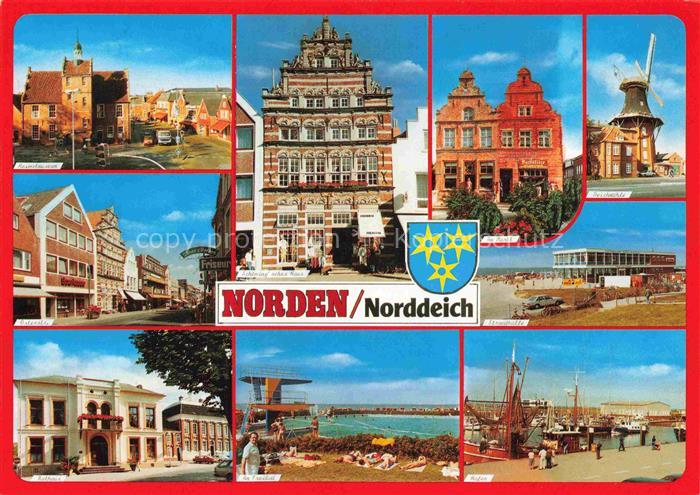 Norden  Norddeich Nordseebad Heimatmuseum Osterstrasse Rathaus Schoeningsches Ha
