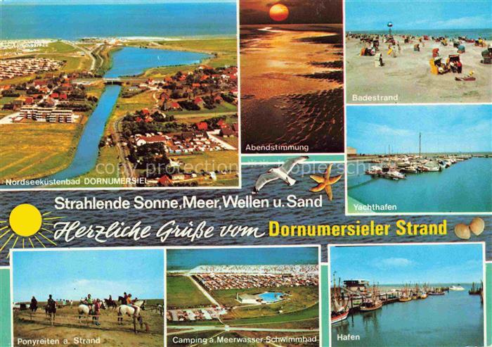 Dornumersiel Fliegeraufnahme Badestrand Ponyreiten Camping am Meerwasser Schwimm