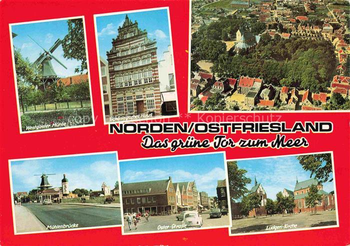 Norden  Norddeich Nordseebad Westgaster Muehle Schnoeningsches Haus Fliegeraufna
