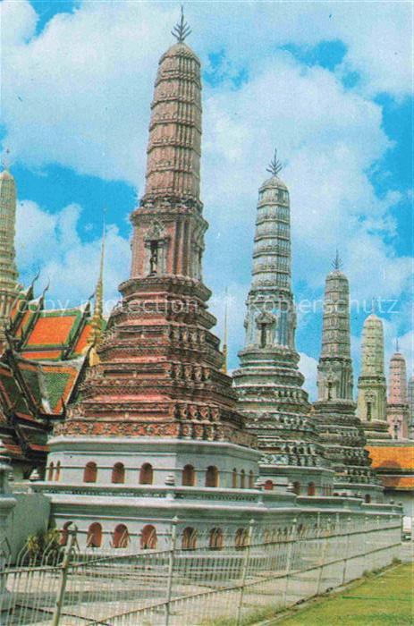 Bangkok Thailand Scenery of the seven coloured pagoda in Wat Pra Keow