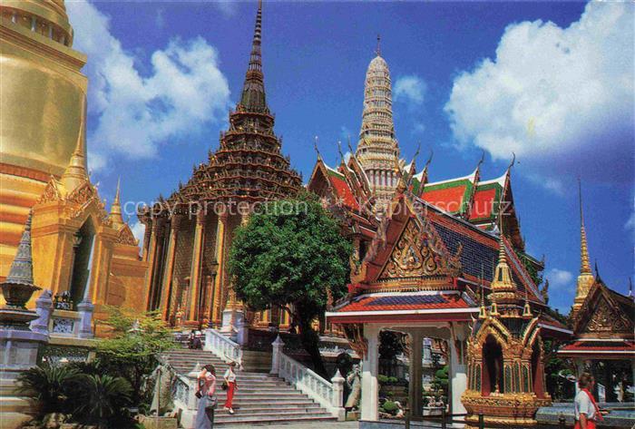 Phra Keo Bangkok Thailand View of a part of Wat Temple