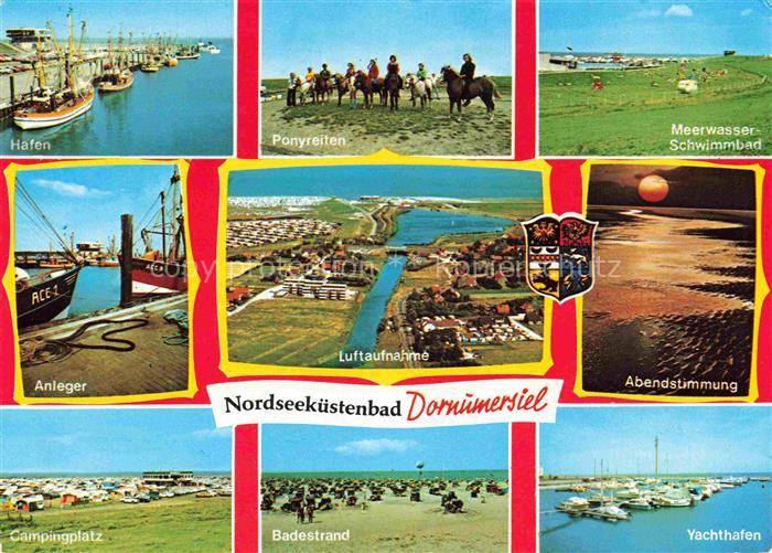 Dornumersiel Hafen Ponyreiten Schwimmbad Anleger Fliegeraufnahme Campingplatz Ba
