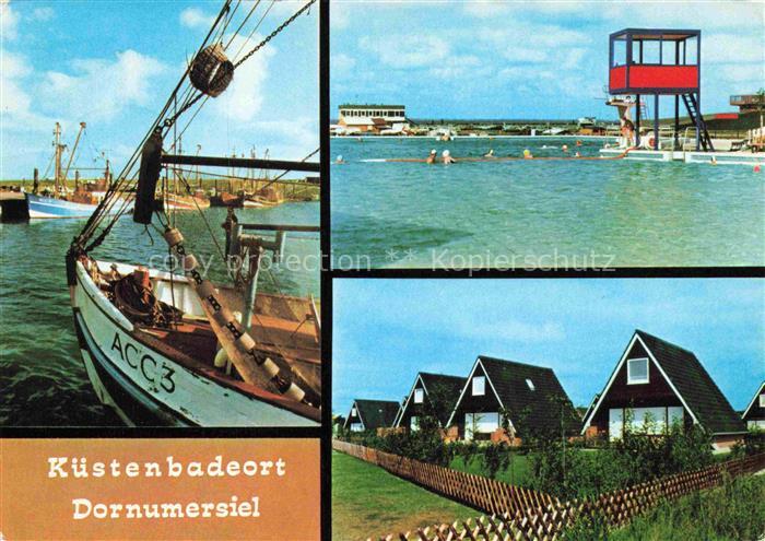 Dornumersiel Fischkutter Meerwasserfreibad Feriensiedlung