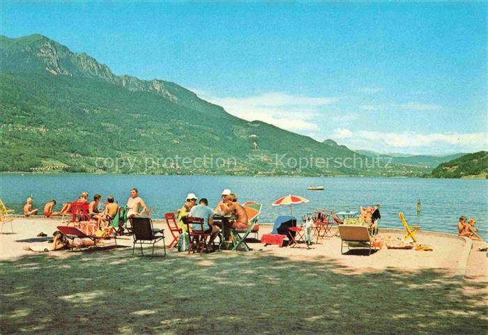 Caldonazzo Trient Trentino-Alto Adige IT Lago di Caldonazzo Motivo sulla spiaggi