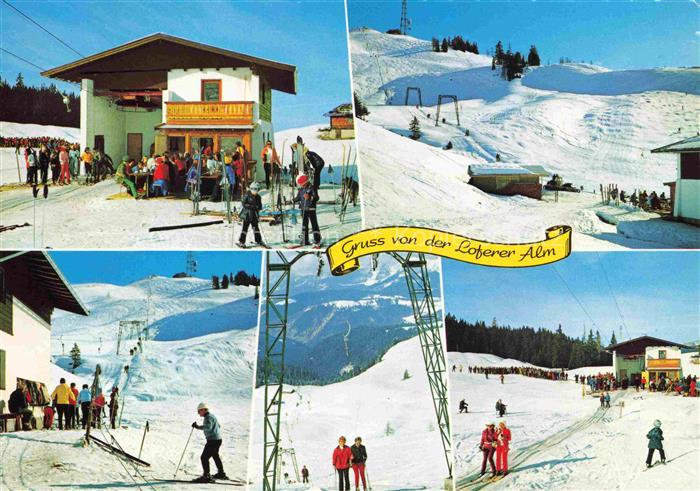 Lofer AT Gipfellift mit Jausenstation auf der Loferer Alm Details