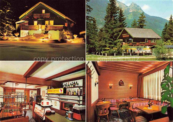 Scheffsnoth Lofer AT Waldcafe bei Nacht Gastraeume Panorama