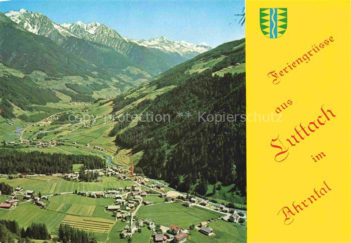 Luttach Ahrntal Lutago Suedtirol IT Fliegeraufnahme Ahrntal
