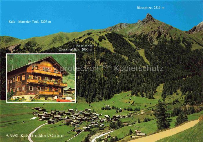 Grossdorf Kals Fliegeraufnahme Bergstation Glocknerblick Blauspitze