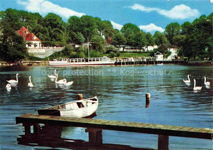 Malente-Gremsmuehlen Anlegestelle der 5 Seen Fahrt Diekseebucht