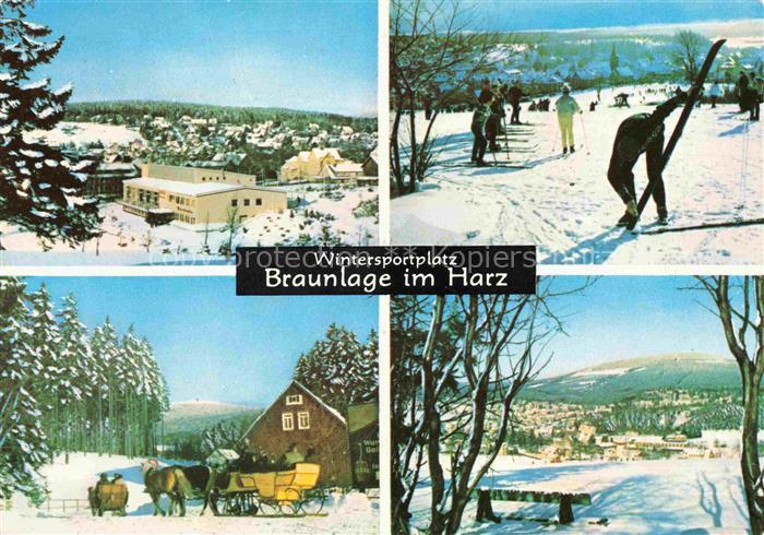 Braunlage Harz Kurhaus Skiwiese Schlittenfahrt zum Wurmberg Adamsblick
