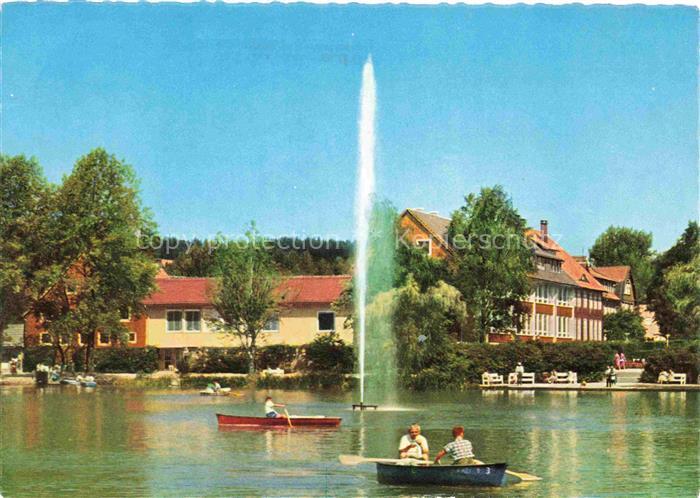 Braunlage Harz Bootspartie im Kurpark Fontaene