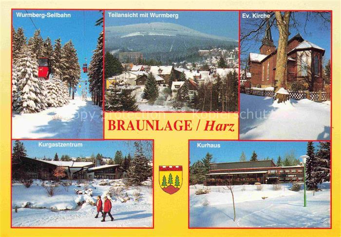 Braunlage Harz Wurmberg Seilbahn Panorama Ev Kirche Kurgastzentrum Kurhaus