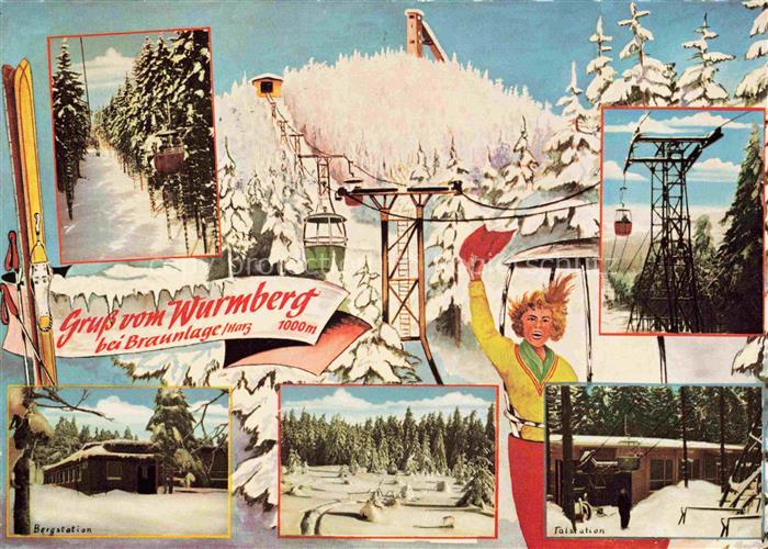 Braunlage Harz Wurmberg Lift Bergstation Panorama Talstation
