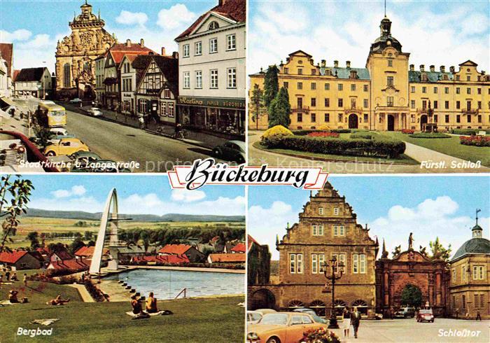 Bueckeburg Stadtkirche Langestrasse Fuerstl Schloss Bergbad Schlosstor