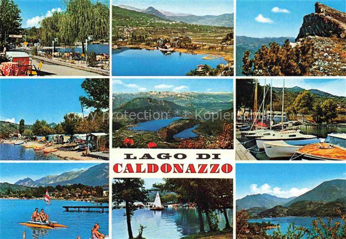 Caldonazzo Trient Trentino-Alto Adige IT Freibad Panorama Strandpartien Bootshaf