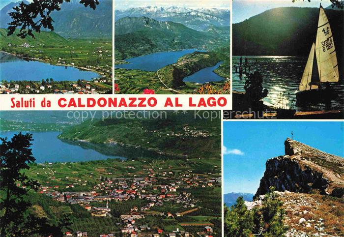Caldonazzo Trient Trentino-Alto Adige IT Lago di Caldonazzo Fliegeraufnahme Gipf