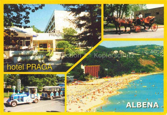 Albena BG Hotel Praga Pferdekutsche Strandbaehnle Strand