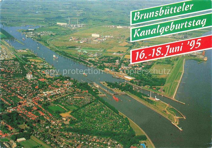 Brunsbuettel Nord-Ostsee-Kanal Fliegeraufnahme