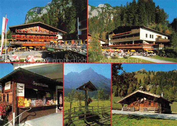 Hinterriss Tirol AT Alpengasthof Alpencafe Eng Speckalm Wegekreuz Huette