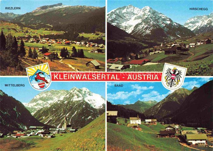 Kleinwalsertal Vorarlberg AT mit Riezlern Hirschegg Mittelberg Baad