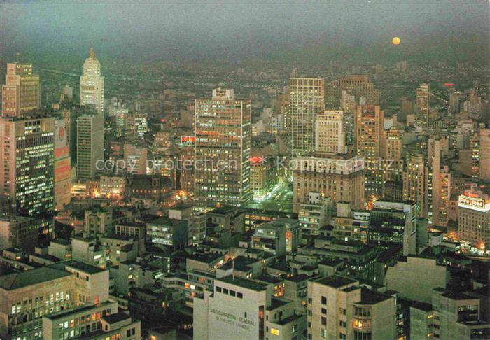 SAO PAULO Brazil Vista aerea noturna