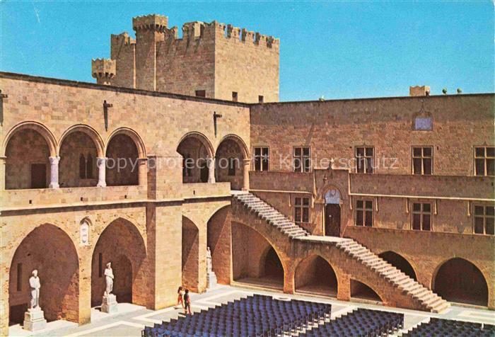 RHODOS Rhodes Greece Palast Innerer Hof