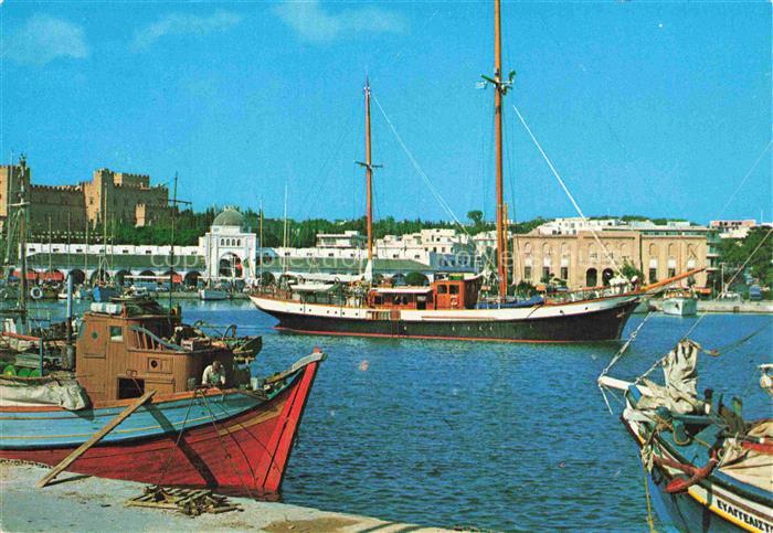 RHODOS Rhodes Greece Hafenpartie