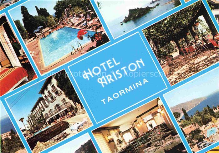 Taormina Sicilia IT Hotel Ariston Pool Panorama Gastraeume
