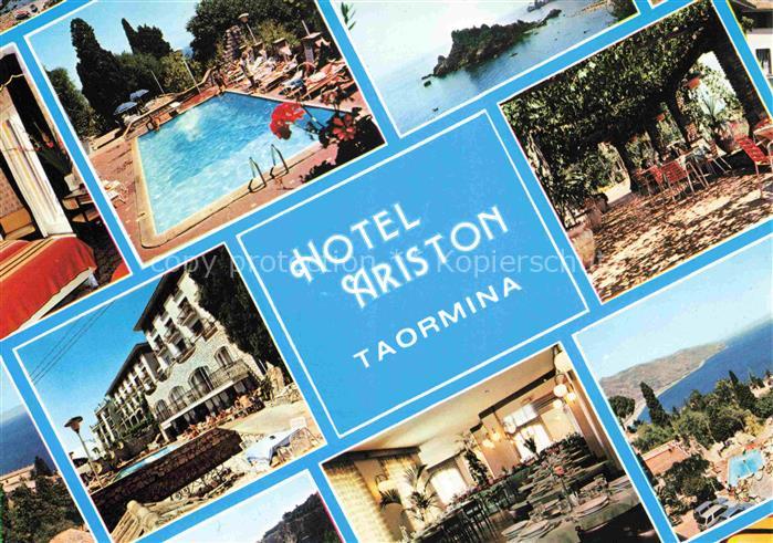 Taormina Sicilia IT Hotel Ariston Pool Panorama Gastraeume