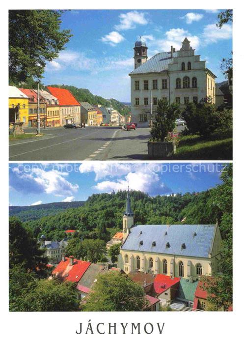 Jachymov Sankt Joachimsthal CZ Nameti republiky s renesancni radnici Celkovy poh