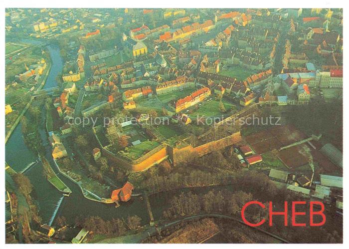 Cheb Eger CZ Staedt Denkmalreservat Fliegeraufnahme