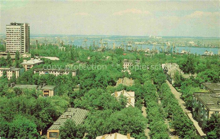 Odessa  Odeca Ukraine Tschornomorsk Illitschiwsk Blick Stadt und Hafen