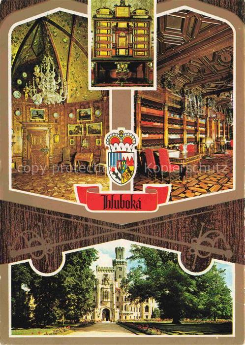 Hluboka nad Vltavou CZ Burg jihosesky zamen Bibliothek