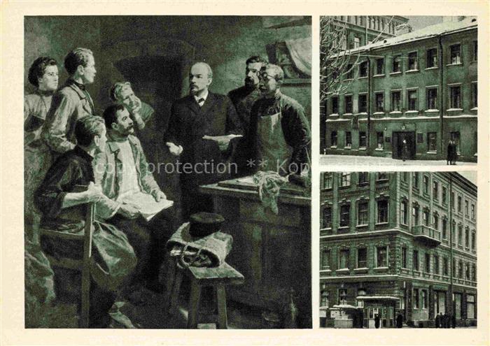 LENIN Wladimir Iljitsch Politik Politics Politique Leningrad Holubkow F. Wohnhae