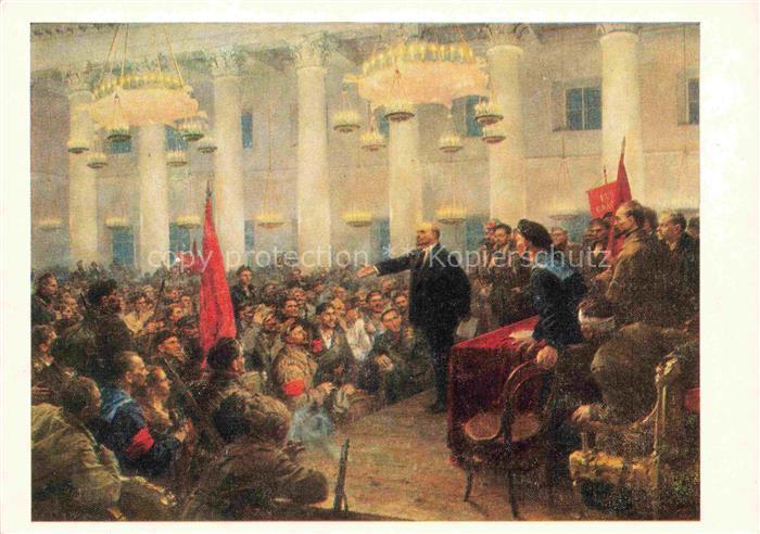 LENIN Wladimir Iljitsch Politik Politics Politique W.A. Serow Auftretung Rathaus