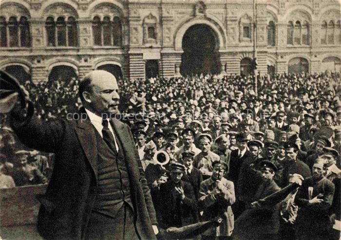 LENIN Wladimir Iljitsch Politik Politics Politique Redehaltung Moskau Kreml