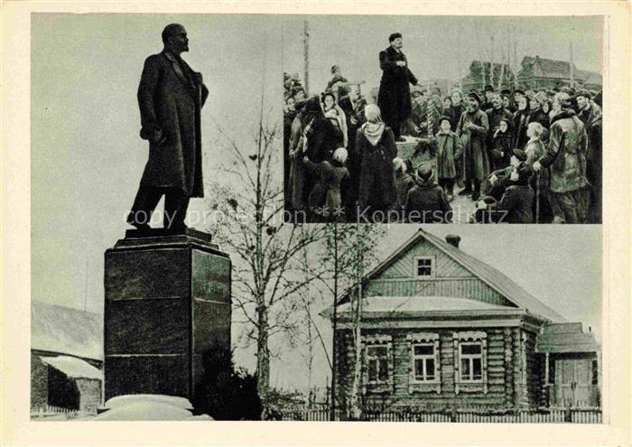 LENIN Wladimir Iljitsch Politik Politics Politique Dorf Kaschimo  Denkmal