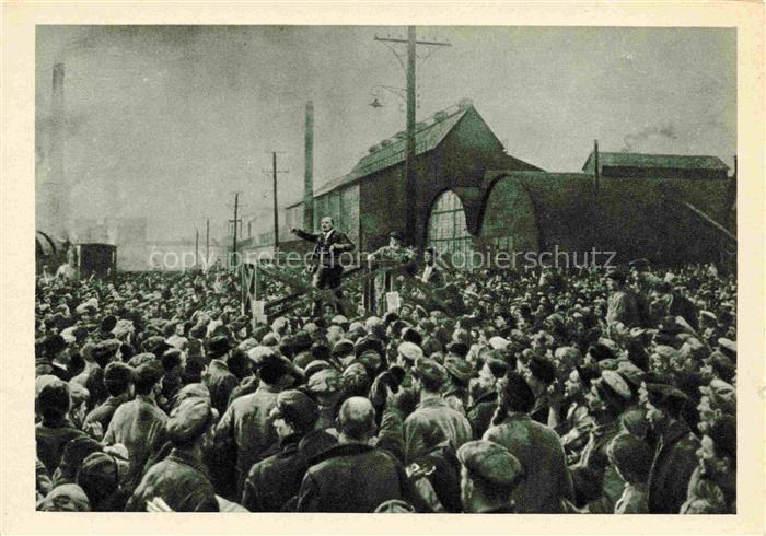 LENIN Wladimir Iljitsch Politik Politics Politique Leningrad Mitarbeiter Demo Pu