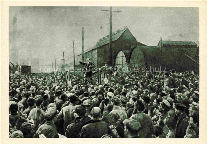 LENIN Wladimir Iljitsch Politik Politics Politique Leningrad Demo Putilov Fabrik