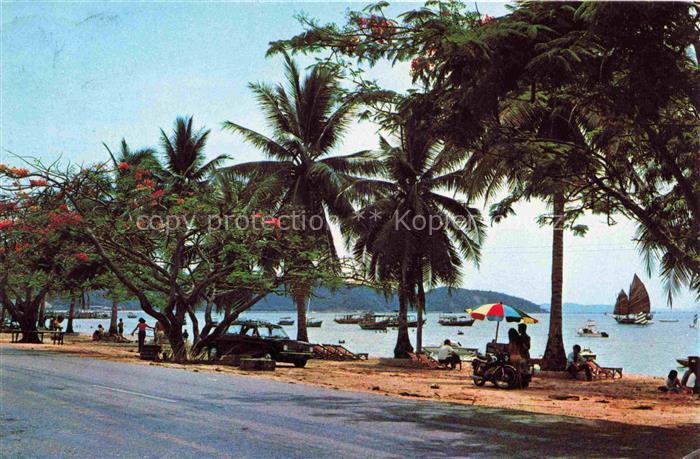 Phataya Beach Chol Buri Thailand Strand Promenade