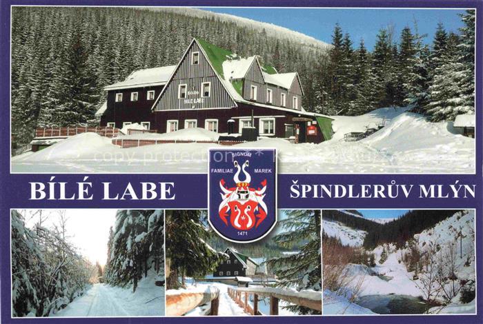 Spindleruv Mlyn Spindelmuehle Riesengebirge CZ Bergbaude Bile Labe Teilansichten